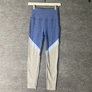 Beyond Yoga Leggings Small Blue Gray Colorblock Spacedye High Waist Workout